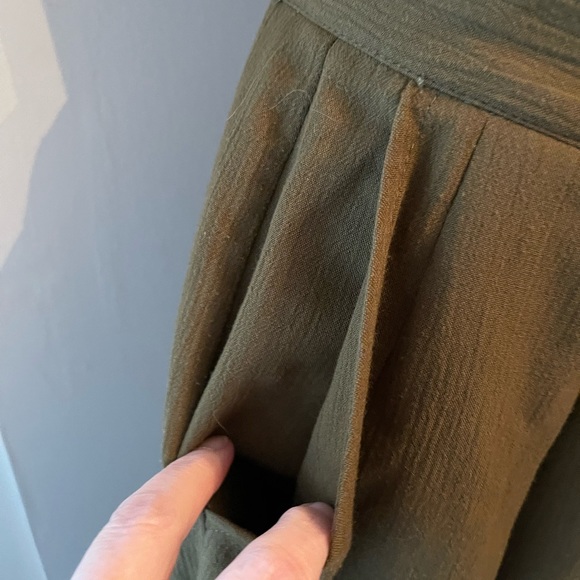 Vintage Spectator Petite Olive Green Wide Leg Culotte Size 10 - Picture 4 of 13